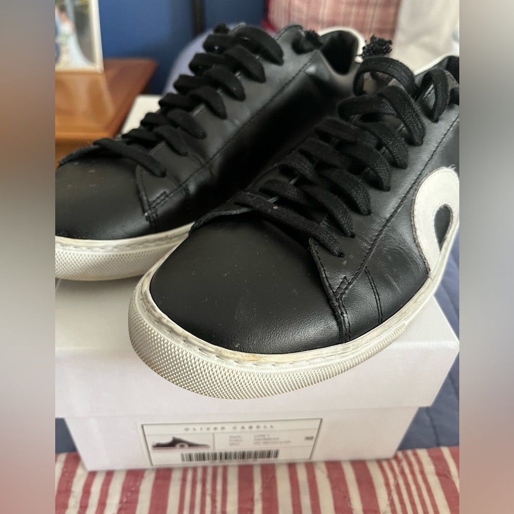Size 8 Oliver Cabell Black and Silver Sneakers